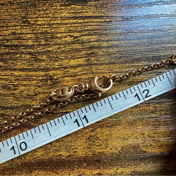 NWT Fossil Rose Gold Tone Gray Faceted Pendant 23” Necklace - Picture 7 of 10